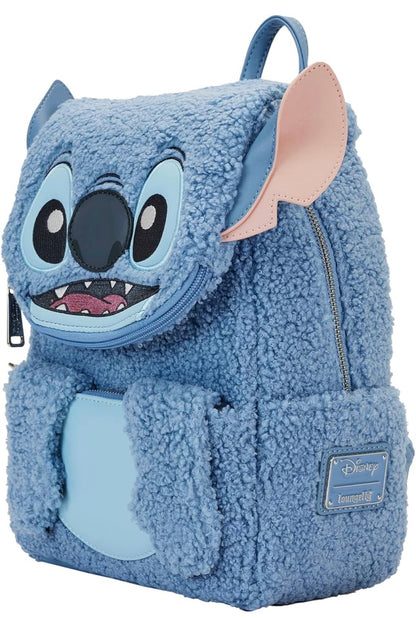 Loungefly Disney Stitch Plush Sherpa Mini Backpack