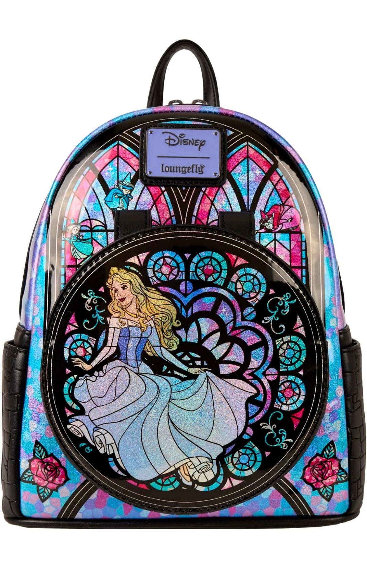 Loungefly Disney Sleeping Beauty Aurora Stained Glass Mini Backpack