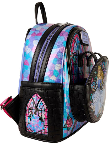 Loungefly Disney Sleeping Beauty Aurora Stained Glass Mini Backpack