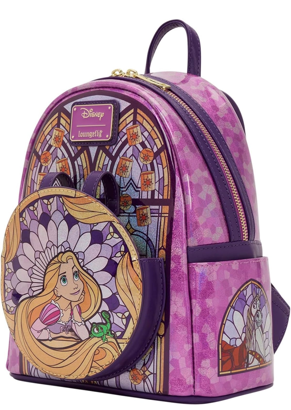 Loungefly Disney Tangled Rapunzel Stained Glass Mini Backpack
