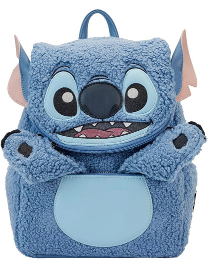 Loungefly Disney Stitch Plush Sherpa Mini Backpack