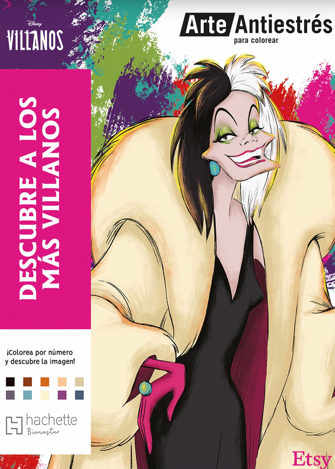 Disney Villanos – Arte Antiestrés para Colorear: Descubre a los Más Villanos | PDF Digital Coloring Book